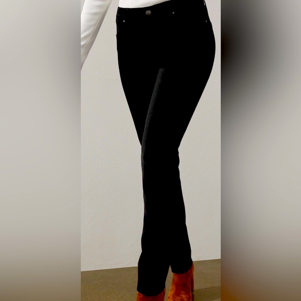 Chicos, black, ponte slim pants. Size L Chicos size 2